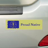 Sticker met trots Indiana inheemse bumper (Op auto)