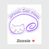 Sticker met trotse kattemoeder Cute Cat (Vel)