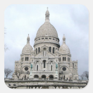 Sticker met uitzicht van Sacre Coeur de Paris