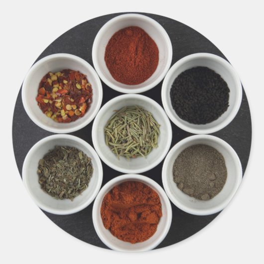 Sticker met verschillende specerijen (Voorkant)