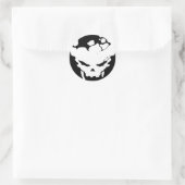 Sticker met versplinterde schedel (Tas)