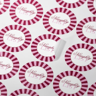 Sticker met vette streep Stoute lijst Kerstfeest