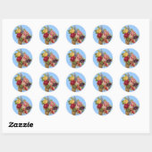 Sticker met vintage bloem (Vel)
