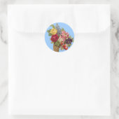 Sticker met vintage bloem (Tas)