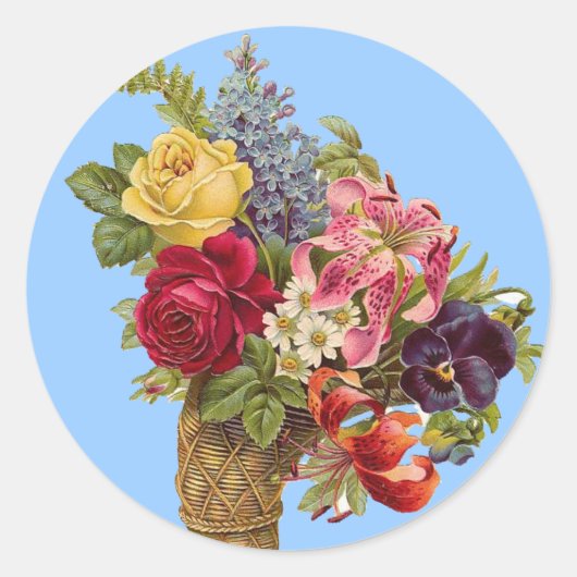 Sticker met vintage bloem (Voorkant)