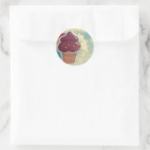 Sticker met vintage ijsje kegel teken (Tas)