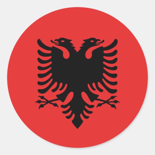 Sticker met vlag van Albanië (Voorkant)
