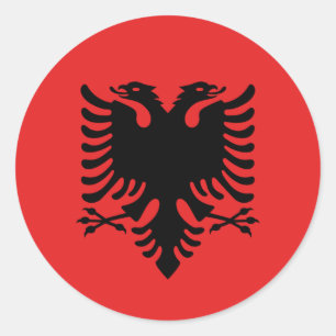 Sticker met vlag van Albanië