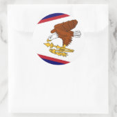 Sticker met vlag van Amerikaans-Samoa (Tas)