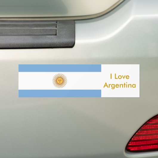 Sticker met vlag van Argentinië (Op auto)