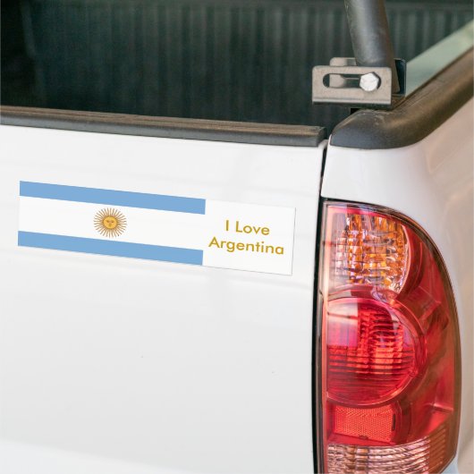 Sticker met vlag van Argentinië (Op Truck)