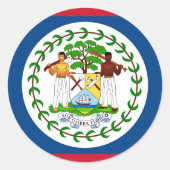 Sticker met vlag van Belize (Voorkant)