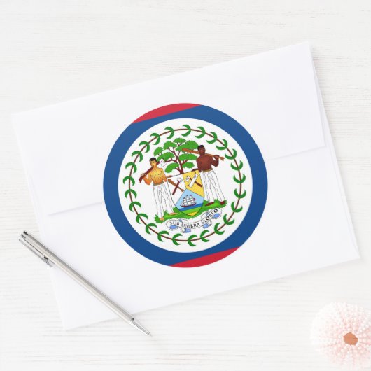 Sticker met vlag van Belize (Envelop)