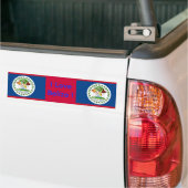 Sticker met vlag van Belize (Op Truck)