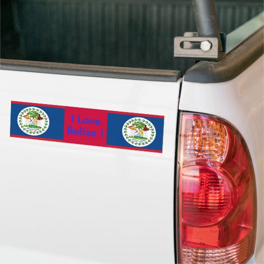 Sticker met vlag van Belize (Op Truck)