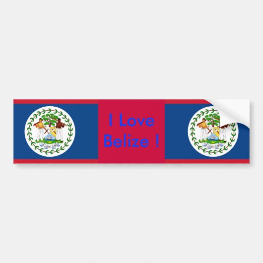 Sticker met vlag van Belize (Voorkant)