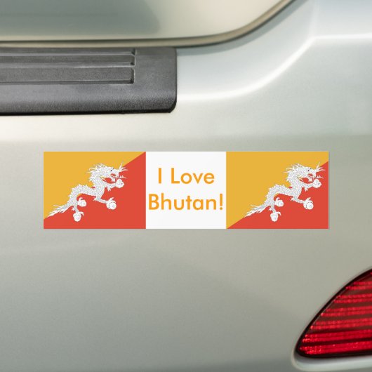 Sticker met vlag van Bhutan (Op auto)