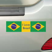 Sticker met vlag van Brazilië (Op auto)