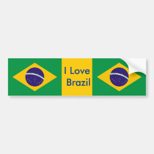Sticker met vlag van Brazilië