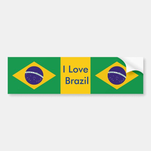 Sticker met vlag van Brazilië (Voorkant)
