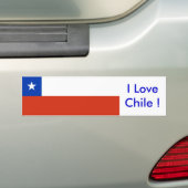Sticker met vlag van Chili (Op auto)
