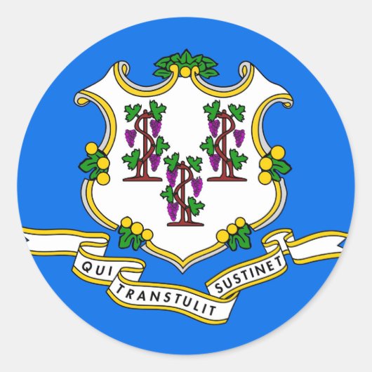 Sticker met vlag van Connecticut (Voorkant)