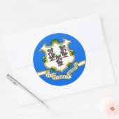 Sticker met vlag van Connecticut (Envelop)