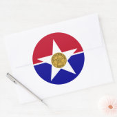 Sticker met vlag van Dallas, Verenigde Staten (Envelop)