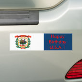 Sticker met vlag van de staat West Virginia (Op auto)