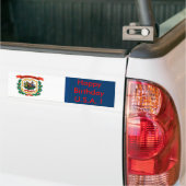 Sticker met vlag van de staat West Virginia (Op Truck)