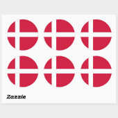 Sticker met vlag van Denemarken (Vel)