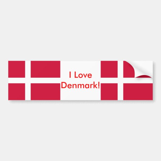 Sticker met vlag van Denemarken (Voorkant)