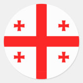 Sticker met vlag van Georgië (Voorkant)