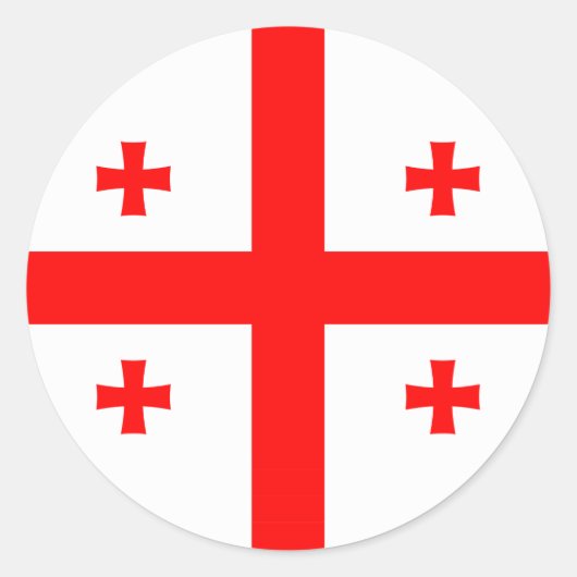 Sticker met vlag van Georgië (Voorkant)