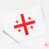 Sticker met vlag van Georgië (Envelop)