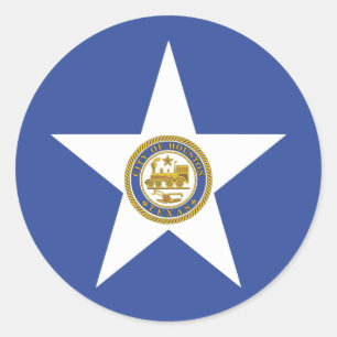 Sticker met vlag van Houston, Verenigde Staten
