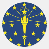Sticker met vlag van Indiana (Voorkant)