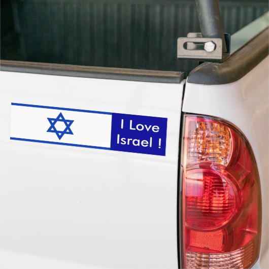 Sticker met vlag van Israël (Op Truck)