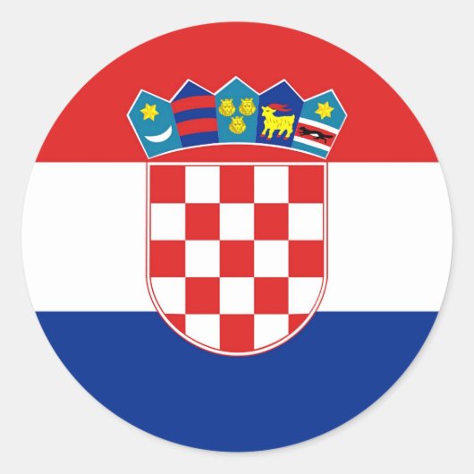 Sticker met vlag van Kroatië (Voorkant)