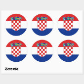 Sticker met vlag van Kroatië (Vel)