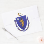 Sticker met vlag van Massachusetts (Envelop)