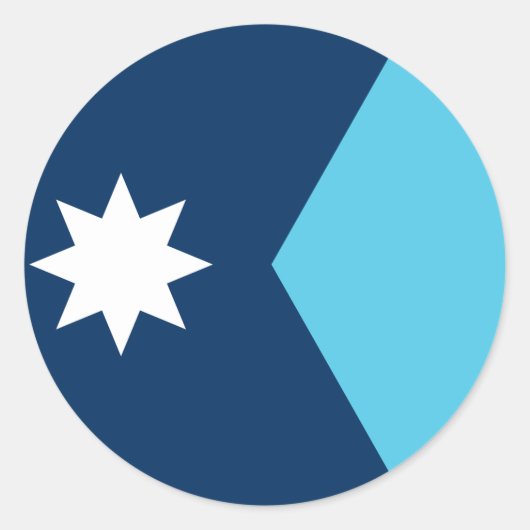 Sticker met vlag van Minnesota, VS (Voorkant)