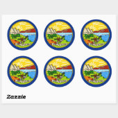 Sticker met vlag van Montana (Vel)