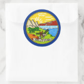 Sticker met vlag van Montana (Tas)