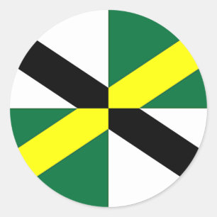 Sticker met vlag van Monterey, Californië, Verenig