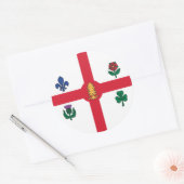 Sticker met vlag van Montreal, Canada (Envelop)