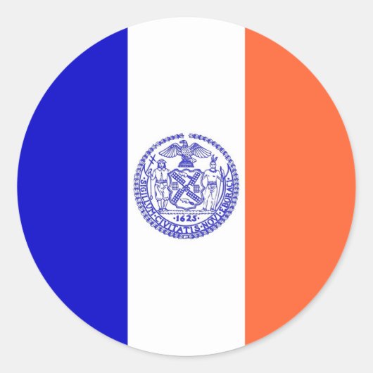 Sticker met vlag van New York (Voorkant)