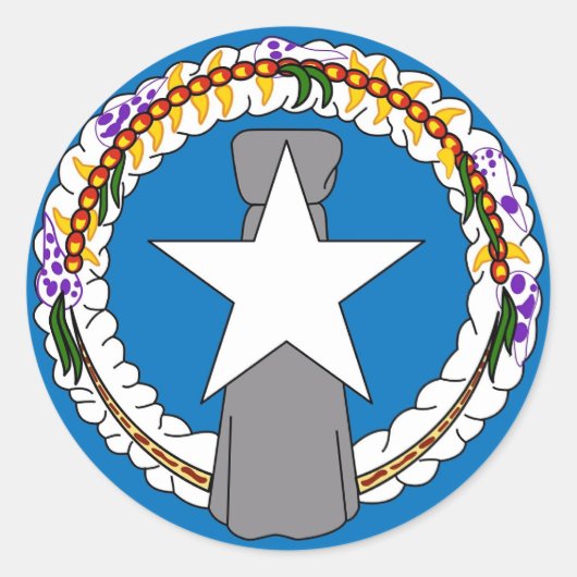 Sticker met Vlag van Noordelijke Marianen (Voorkant)