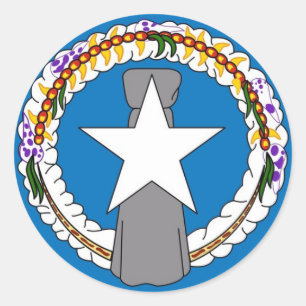 Sticker met Vlag van Noordelijke Marianen
