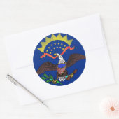 Sticker met vlag van North Dakota (Envelop)